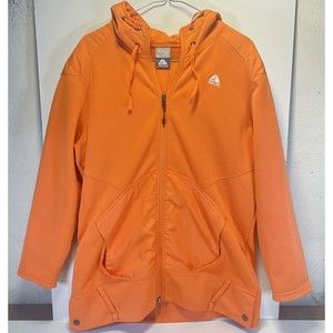 Nike ACG Tech Jacket Adult XL Orange Hoodie Pockets Polyester Fleece Lined